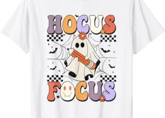 Groovy Hocus Focus Funny Teacher Halloween Costume Women T-Shirt PNG File
