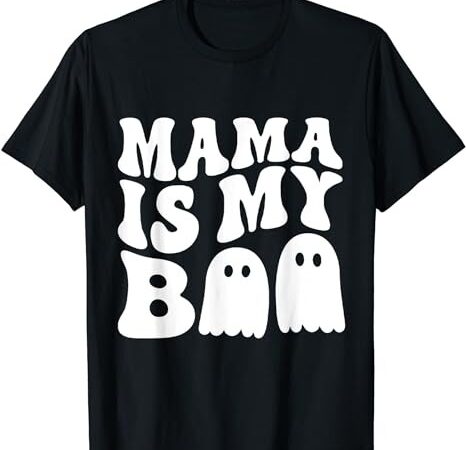 Groovy mama is my boo halloween toddler boys girls kids t-shirt