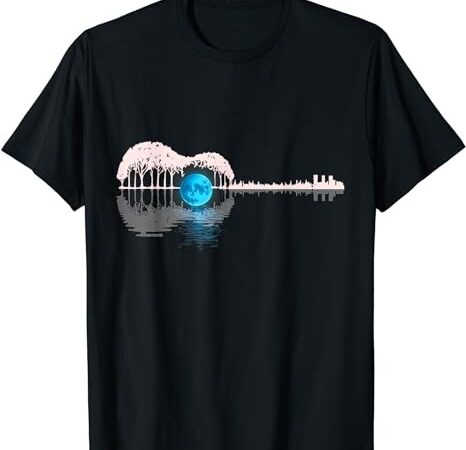 Guitar lake shadow love guitar musician t-shirt png file