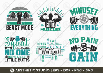 Gym Svg, Gym Tshirt Svg, Gift For Gym Lover, Gym Png, Workout svg, Beast Mode svg, I Look Good In Muscles, Mindset Is Everything, Svg Cut Files