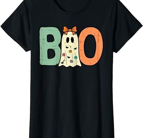 Halloween boo ghost cute costume toddler girls kids youth t-shirt png file