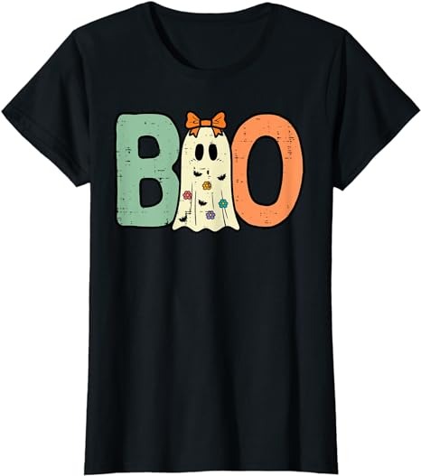 Halloween Boo Ghost Cute Costume Toddler Girls Kids Youth T-Shirt PNG File
