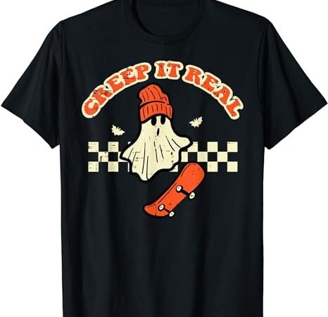 Halloween creep it real ghost skater costume men boys kids t-shirt png file Halloween creep it real ghost skater costume men boys kids t-shirt png file