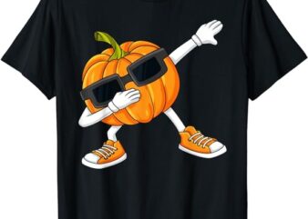 Halloween Dabbing Pumpkin Thanksgiving Day Boys Girls Kids T-Shirt
