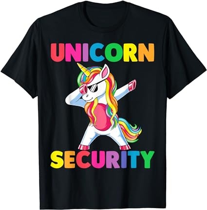 Halloween dad mom daughter adult costume, unicorn security t-shirt png file