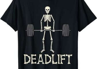 Halloween Deadlift Skeleton Gym Workout Costume Men Women T-Shirt png file