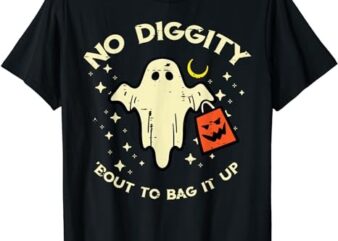 Halloween Ghost No Diggity Costume Boys Girls Kids Women Men T-Shirt png file