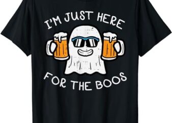 Halloween Just Here For Boos Ghost Funny Costume Men Women T-Shirt png file