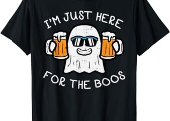 Halloween Just Here For Boos Ghost Funny Costume Men Women T-Shirt PNG File