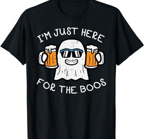 Halloween just here for boos ghost funny costume men women t-shirt png file