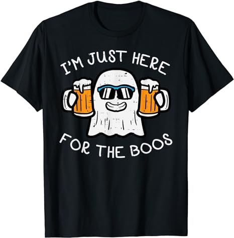 Halloween Just Here For Boos Ghost Funny Costume Men Women T-Shirt PNG File