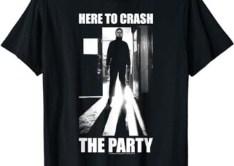 Halloween Michael Myers Here To Crash The Party T-Shirt PNG File