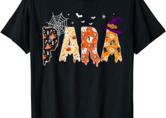 Halloween PARA Spooky Paraprofessional Cute Ghost Teacher T-Shirt png file
