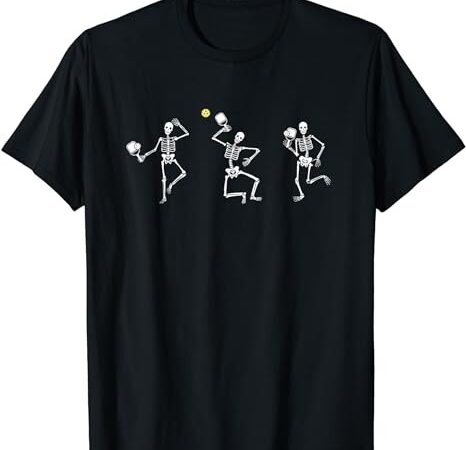 Halloween pickleball skeleton t-shirt png file Halloween pickleball skeleton t-shirt png file