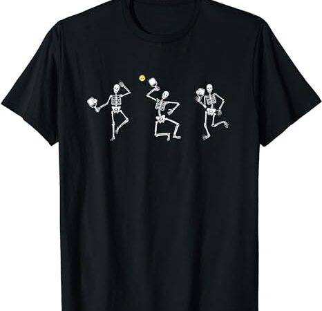 Halloween pickleball skeleton t-shirt png file