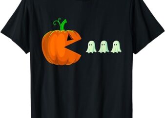 Halloween Pumpkin Funny Ghosts Boys Kids Women Men T-Shirt PNG File