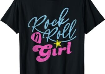 Halloween Rock N Roll Girl Retro Costume T-Shirt PNG File