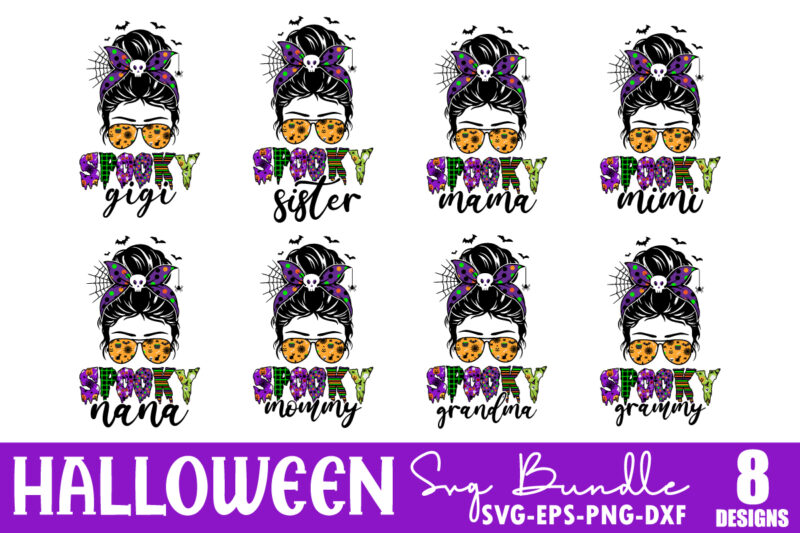 Halloween Mom life Messy Bun Svg Bundle, Messy Bun, Messy Bun SVG Shirt, Messy Bun Vector, Momster svg, Mom of monsters svg, Halloween svg, momlife Mom bun svg, Monster svg,