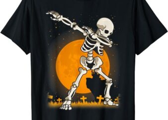 Halloween Shirts For Boys Kids Girl Dabbing Skeleton Costume T-Shirt png file