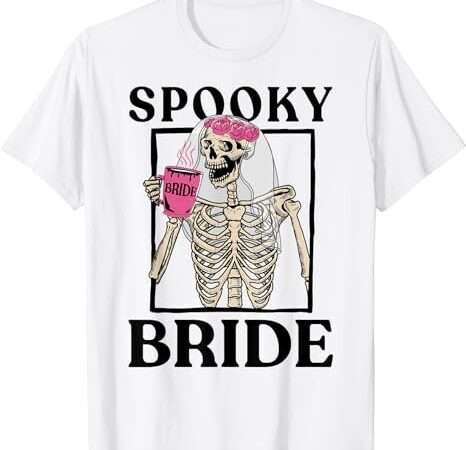 Halloween spooky bride bridesmaid skeleton bachelorette t-shirt png file