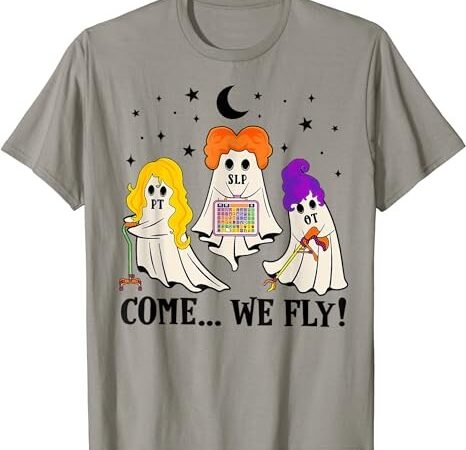 Halloween spooky slp ot pt team occupational physical speech t-shirt