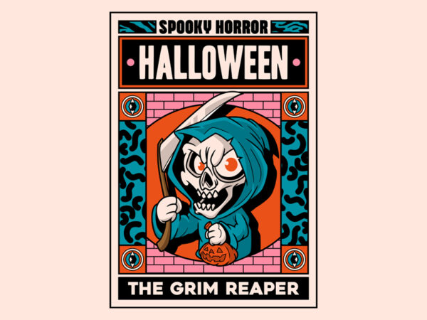Halloween the grim reaper graphic t shirt