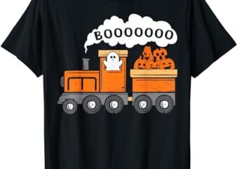 Halloween Train Boo Funny Ghost Pumpkin Toddler Kids Boys T-Shirt PNG File