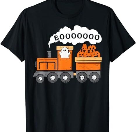 Halloween train boo funny ghost pumpkin toddler kids boys t-shirt png file