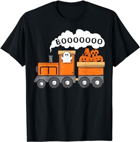 Halloween Train Boo Funny Ghost Pumpkin Toddler Kids Boys T-Shirt PNG File