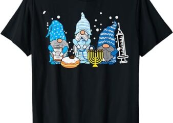Hanukkah Gnomes Nurse Chanukah Scrub Top Jewish Squad Women T-Shirt