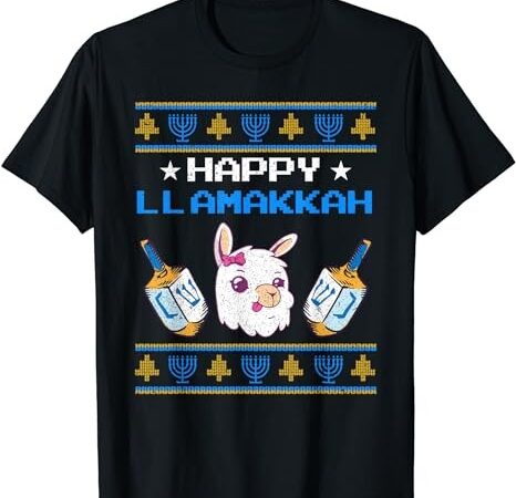Happy llamakkah llama hanukkah pun vintage look t-shirt