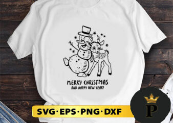 Happy Snowman Merry Christmas SVG, Merry Christmas SVG, Xmas SVG PNG DXF EPS