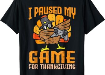 Happy Thanksgiving Dabbing Gamer Turkey Kids Boys Girls Men T-Shirt T-Shirt PNG File