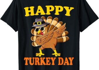 Happy Turkey Day Shirt Cute Little Pilgrim Gift Thanksgiving T-Shirt