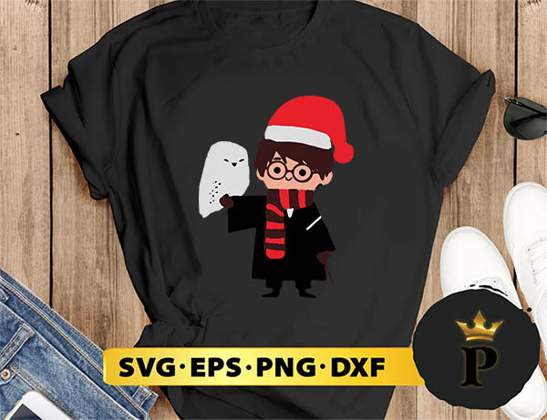 Harry Potter Christmas Owl SVG, Merry Christmas SVG, Xmas SVG PNG DXF EPS