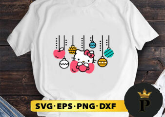Hello Kitty Christmas SVG, Merry Christmas SVG, Xmas SVG PNG DXF EPS graphic t shirt