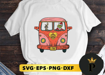 Hippie Grinch Chrismas SVG, Merry Christmas SVG, Xmas SVG PNG DXF EPS
