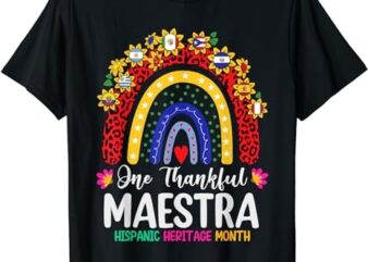 Hispanic Heritage Month Teacher Latina Countries Flags T-Shirt PNG File