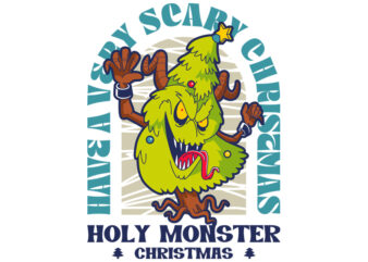 Holy Monster Christmas graphic t shirt