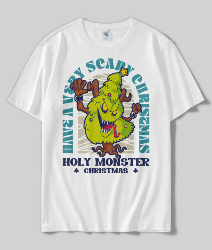 t-shirt vector Christmas Horror Cartoon Character