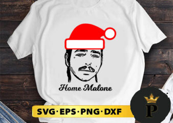 Home Malone Christmas Hat SVG, Merry Christmas SVG, Xmas SVG PNG DXF EPS