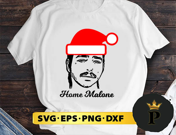 Home Malone Christmas Hat SVG, Merry Christmas SVG, Xmas SVG PNG DXF EPS