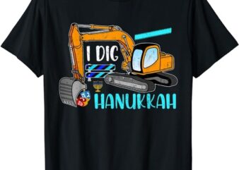 I Dig Hanukkah Chanukah Construction Pajama Family Matching T-Shirt PNG File