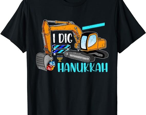 I dig hanukkah chanukah construction pajama family matching t-shirt png file