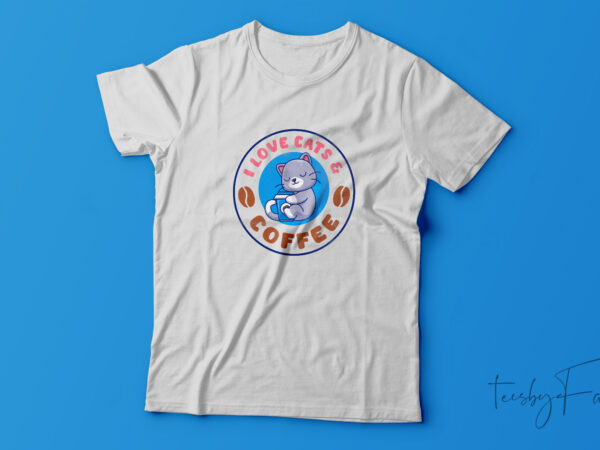 I love cat| t-shirt design for sale