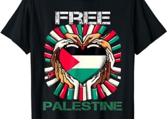 I Love Free Palestine Flag Save Gaza Strip Palestinian T-Shirt