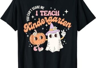 I Teach the Cutest Kindergarten Pumpkins Halloween Teacher T-Shirt PNG File