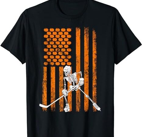 Ice hockey player fan gift skeleton halloween shirt men boys t-shirt png file