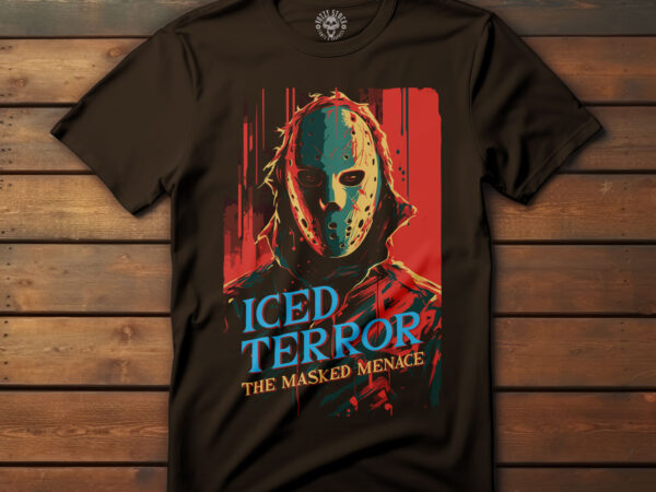 80s horror movie poster-inspired t-shirt design