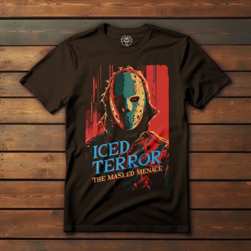 80s Horror Movie Poster-Inspired T-Shirt Design